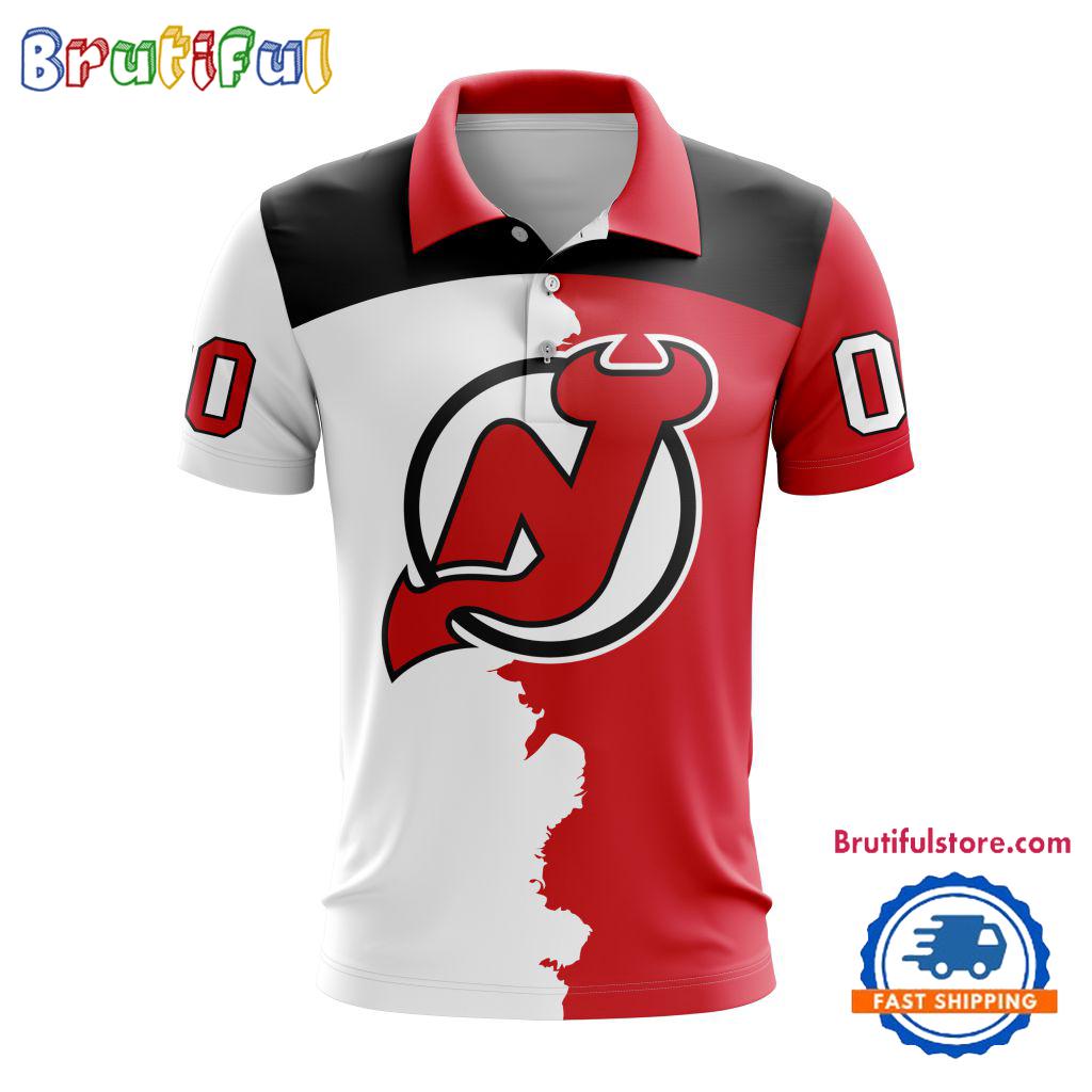 NHL New Jersey Devils Personalize Home Mix Away Kits Polo Shirts