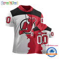 NHL New Jersey Devils Special Home Mix Away Short Sleeve Hoodie