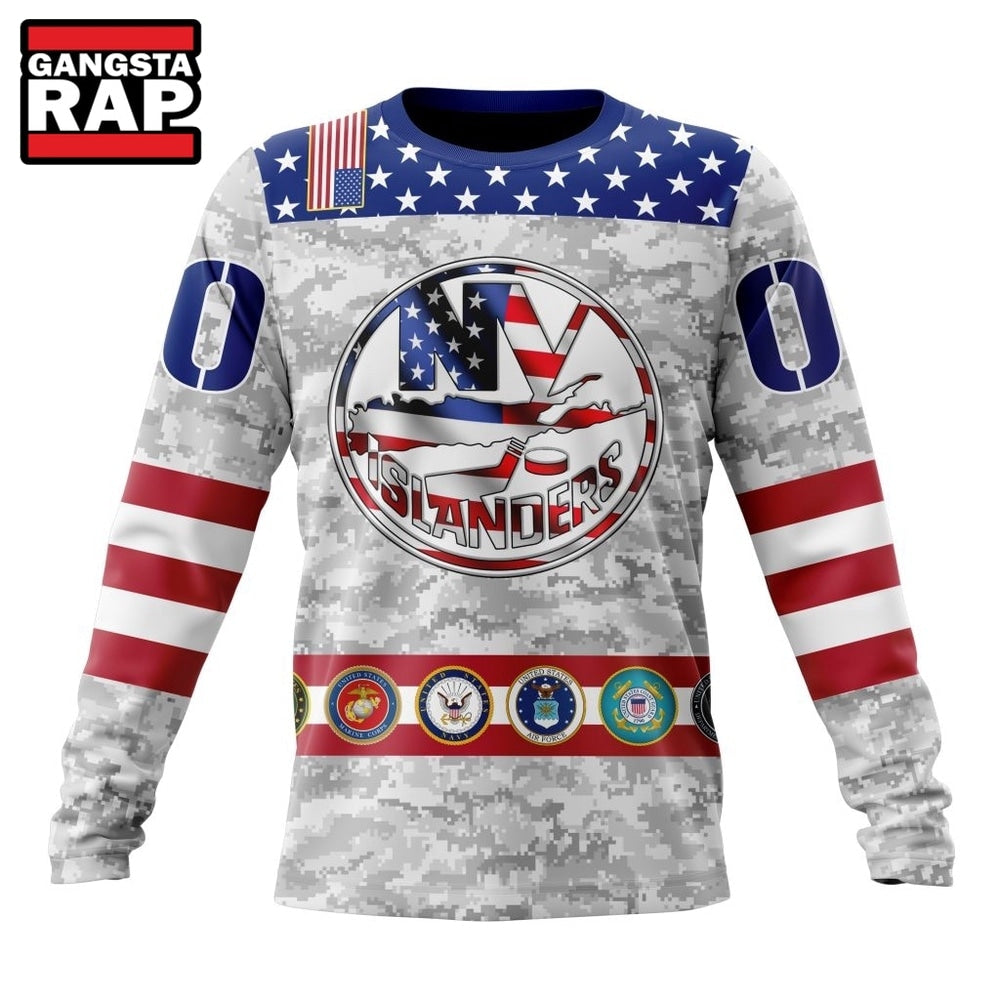 NHL New York Islanders Armed Forces Appreciation Design Hoodie, T Shirt