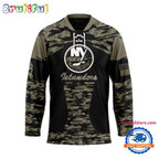 NHL New York Islanders Custom Honoring Veterans Camo Hockey Jersey