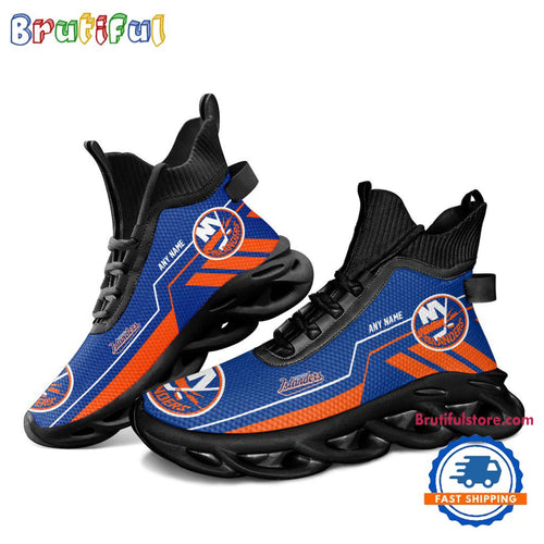 NHL New York Islanders Personalized Name Hockey Team Design High Top Max Soul Shoes