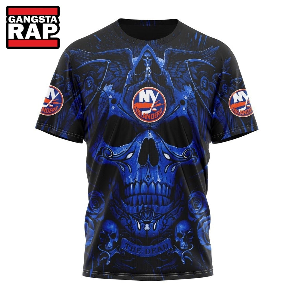 NHL New York Islanders Special Design Halloween With Skull Art Hoodie, T Shirt