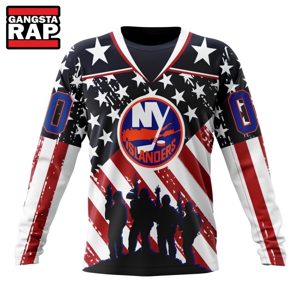 NHL New York Islanders Specialized Kits For Honor USS Military Hoodie, Hoodie T-Shirt