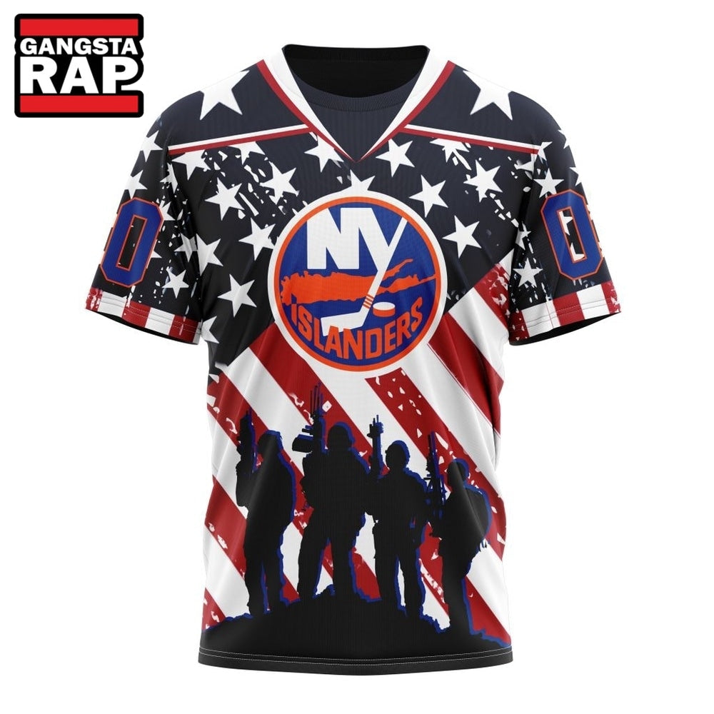 NHL New York Islanders Specialized Kits For Honor USS Military Hoodie, Hoodie T-Shirt