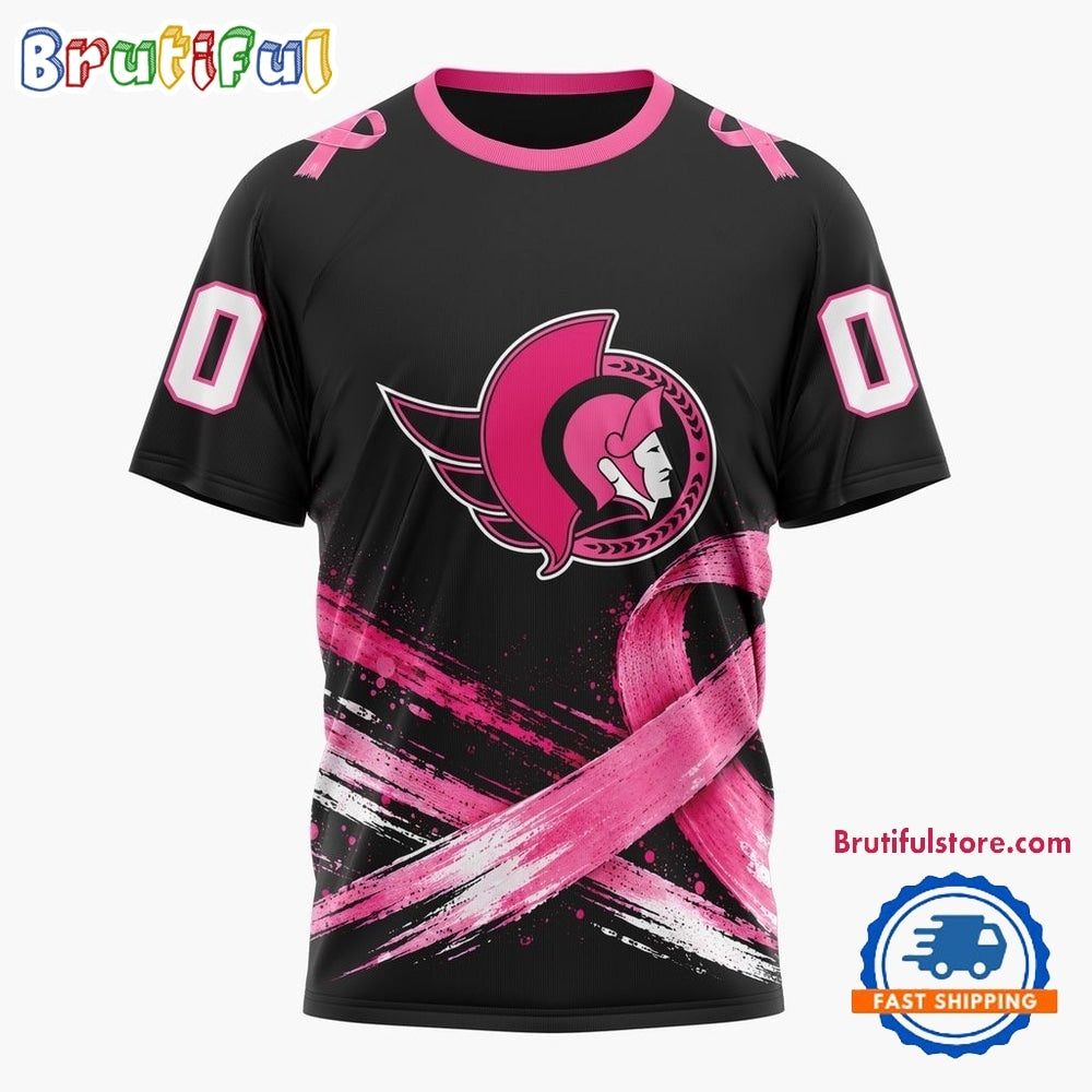 NHL Ottawa Senators 2026 Hockey Pink Fights Breast Cancer Design Hoodie, TShirt, Sweatshirt