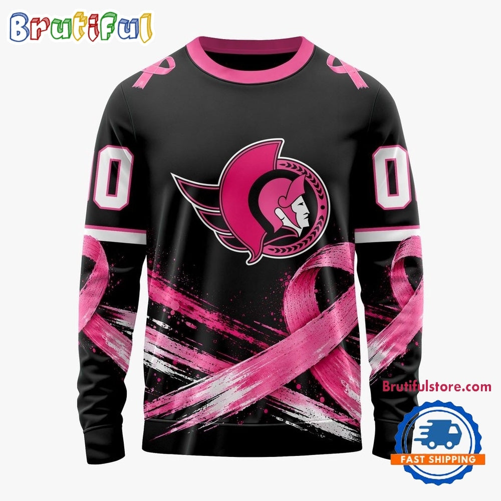 NHL Ottawa Senators 2026 Hockey Pink Fights Breast Cancer Design Hoodie, TShirt, Sweatshirt