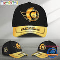 NHL Ottawa Senators Black And Gold Design Cap Hats