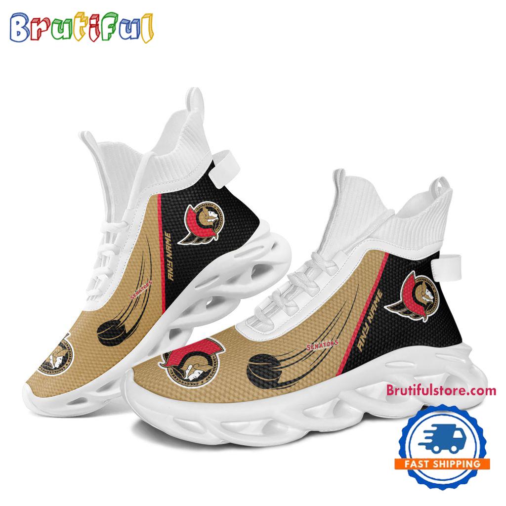 NHL Ottawa Senators Custom Name High Top Max Soul Shoes, Hockey Team Design Shoes Sneaker