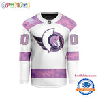 NHL Ottawa Senators Personalized Hockey Fights Cancer Design Jersey