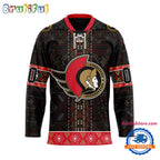 NHL Ottawa Senators Personalized Native American Hockey Jersey