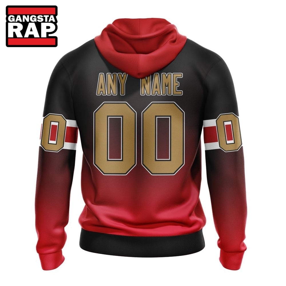 NHL Ottawa Senators Special Retro Gradient Design Hoodie, T Shirt