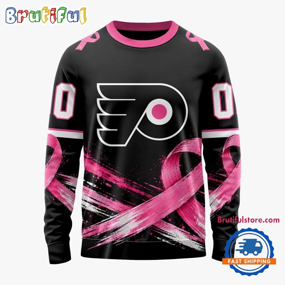 NHL Philadelphia Flyers 2026 Hockey Pink Fights Breast Cancer Design Hoodie, TShirt, Sweatshirt