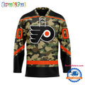 NHL Philadelphia Flyers Camo Veterans Custom Hockey Jersey