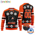 NHL Philadelphia Flyers Hockey Snow Christmas Ugly Sweater