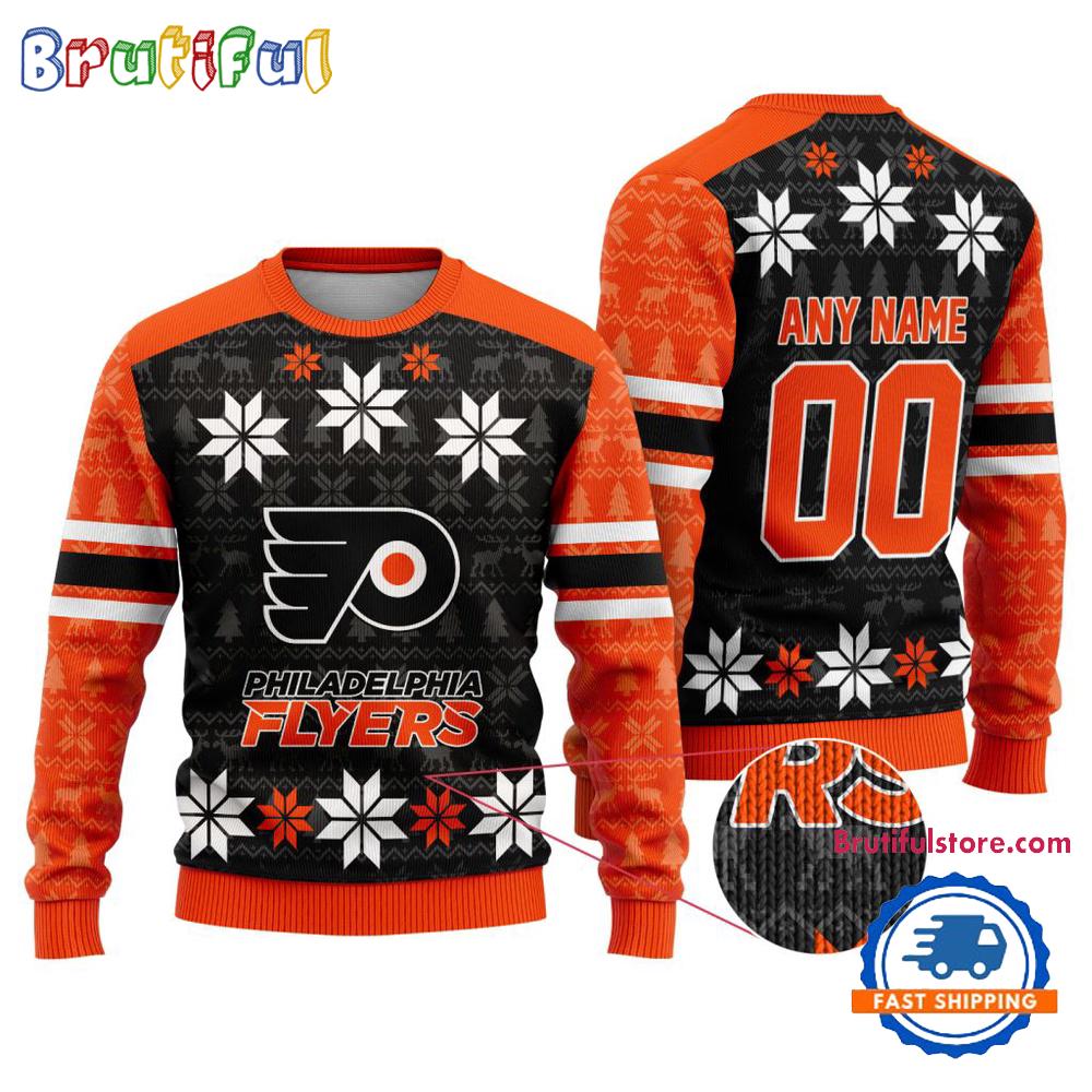 NHL Philadelphia Flyers Hockey Snow Christmas Ugly Sweater