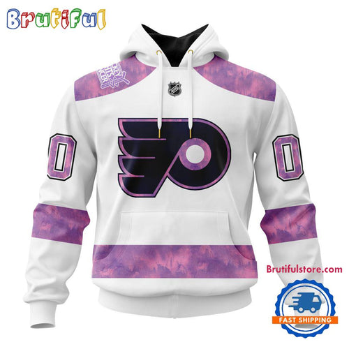 NHL Philadelphia Flyers Personalized Hockey Fight Cancer Design Limited New Hoodie, Hockey Fight Cancer 3D Shirt