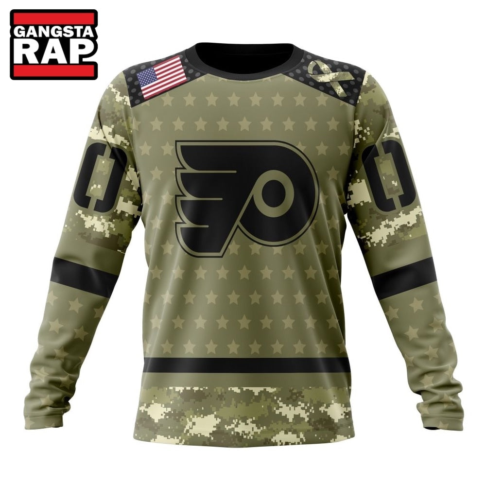 NHL Philadelphia Flyers Special Camo Military Appreciation Hoodie, T Shirt
