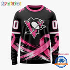 NHL Pittsburgh Penguins 2026 Hockey Pink Fights Breast Cancer Design Hoodie, TShirt, Sweatshirt
