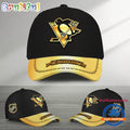 NHL Pittsburgh Penguins Black And Gold Design Cap Hats