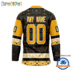 NHL Pittsburgh Penguins Personalized Native American Hockey Jersey