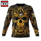 NHL Pittsburgh Penguins Special Design Halloween With Skull Art Hoodie, T Shirt