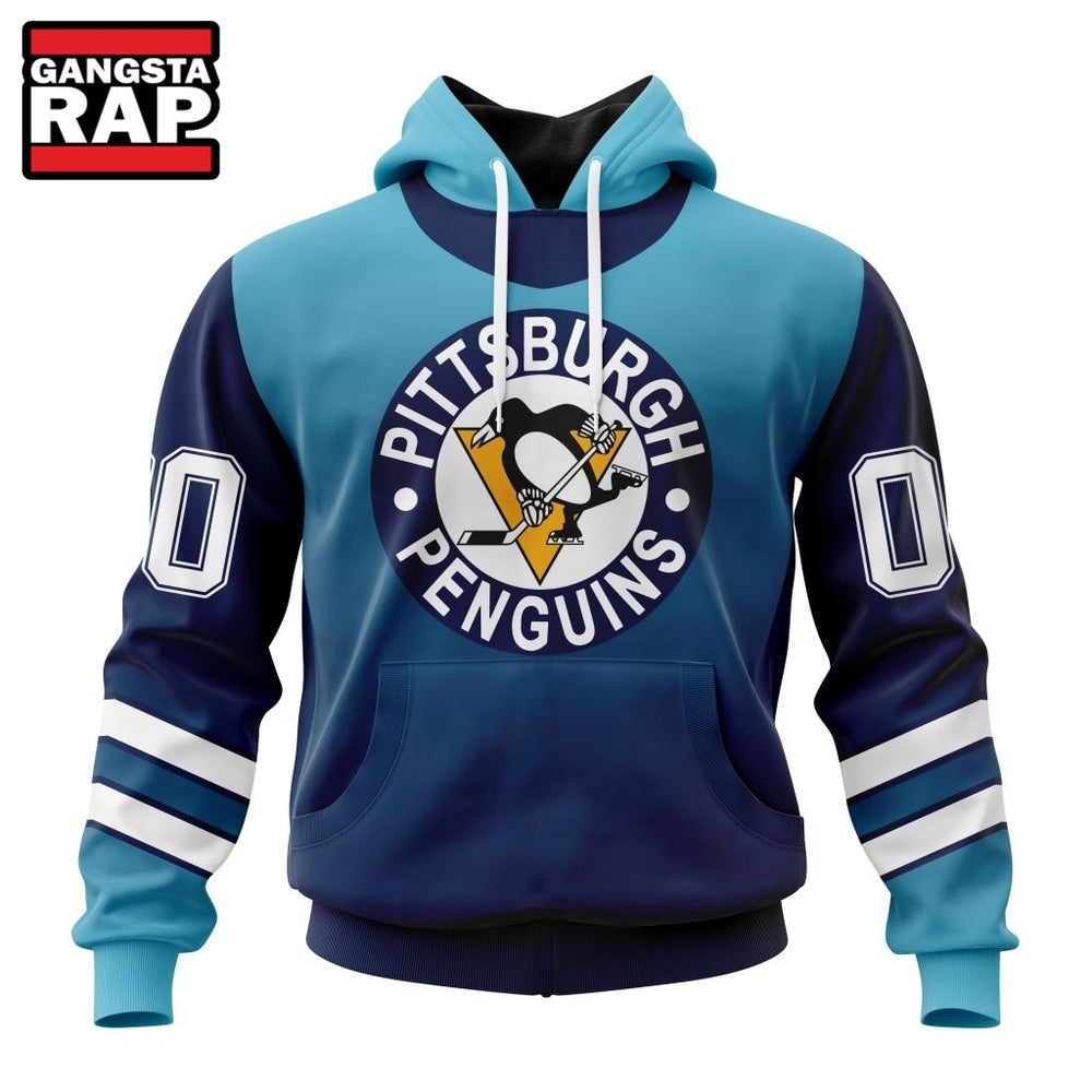 NHL Pittsburgh Penguins Special Retro Gradient Design Hoodie, T Shirt