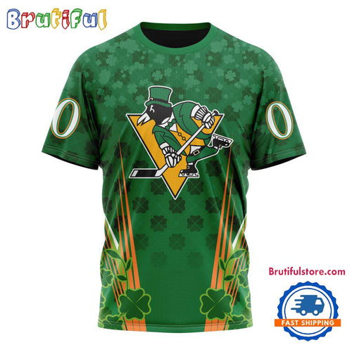 NHL Pittsburgh Penguins Special St. Patrick’s Day All Over Print Shirts