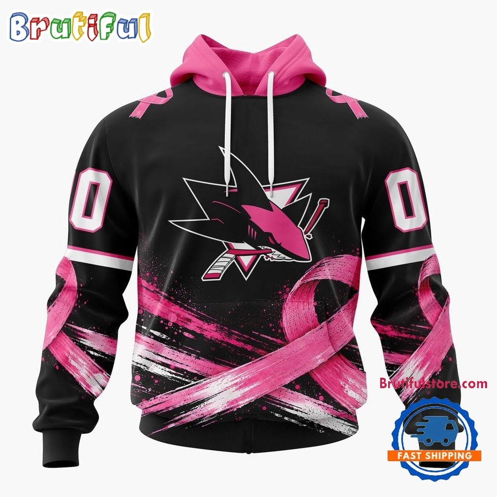 NHL San Jose Sharks 2026 Hockey Pink Fights Breast Cancer Design Hoodie, TShirt, Sweatshirt