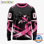 NHL San Jose Sharks 2026 Hockey Pink Fights Breast Cancer Design Hoodie, TShirt, Sweatshirt