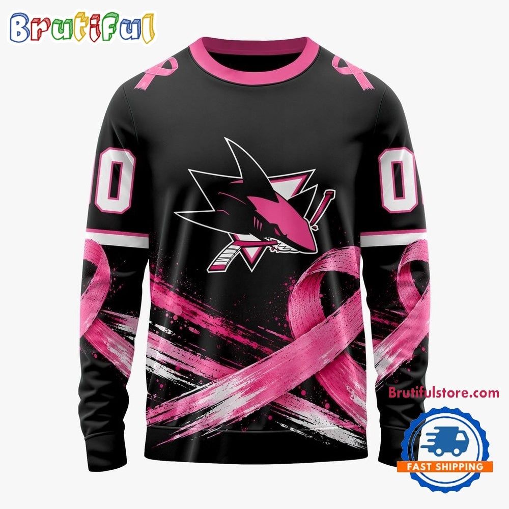 NHL San Jose Sharks 2026 Hockey Pink Fights Breast Cancer Design Hoodie, TShirt, Sweatshirt