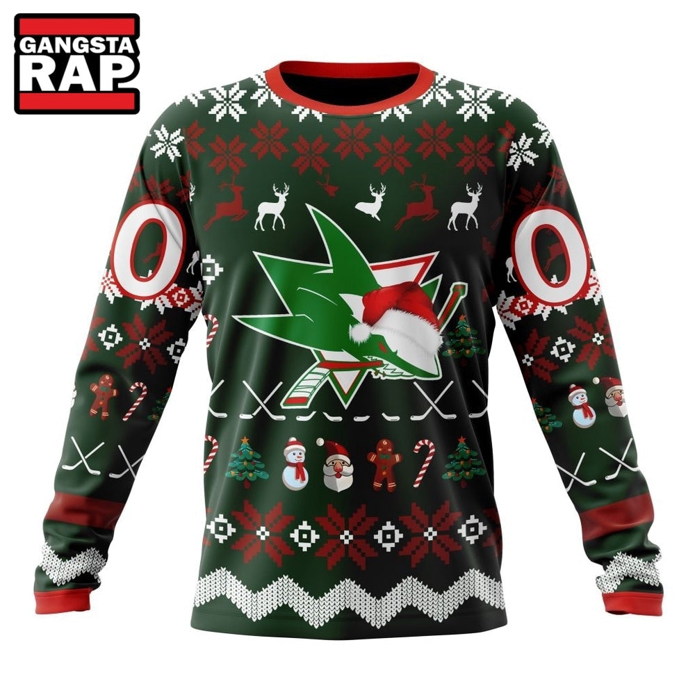 NHL San Jose Sharks Hockey Christmas Is Coming 2026 Hoodie, Hoodie T-Shirt