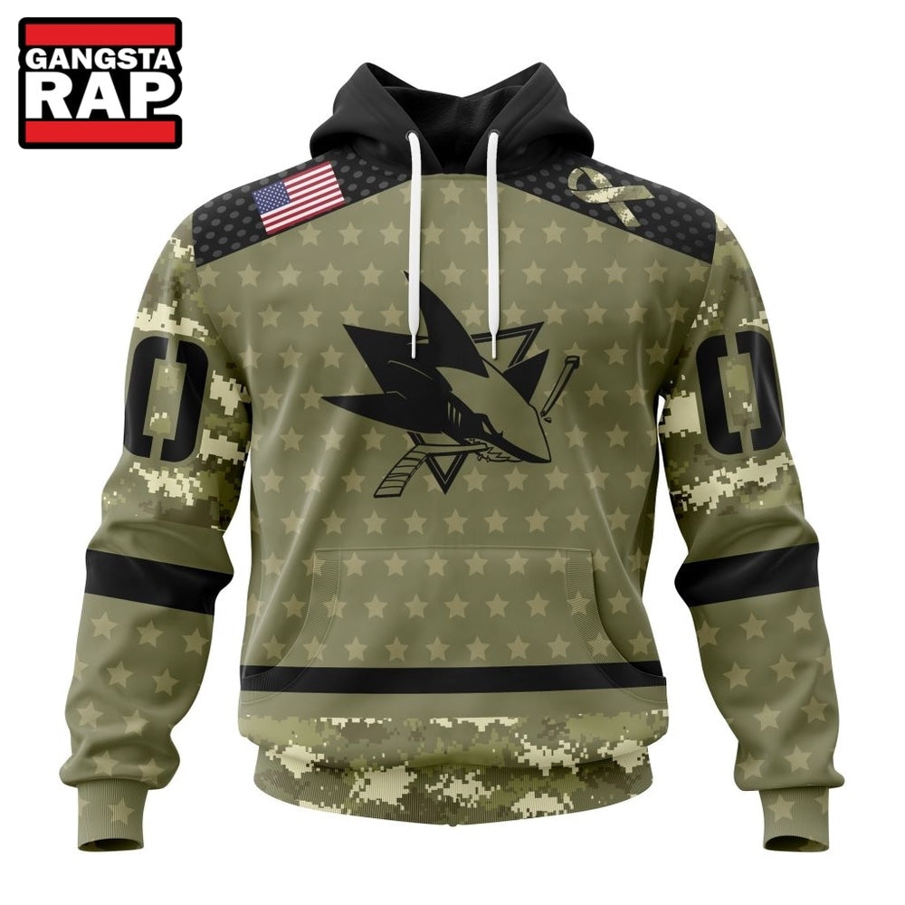 NHL San Jose Sharks Special Camo Military Appreciation Hoodie, T Shirt