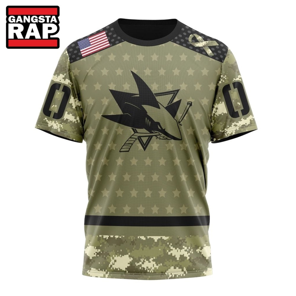 NHL San Jose Sharks Special Camo Military Appreciation Hoodie, T Shirt