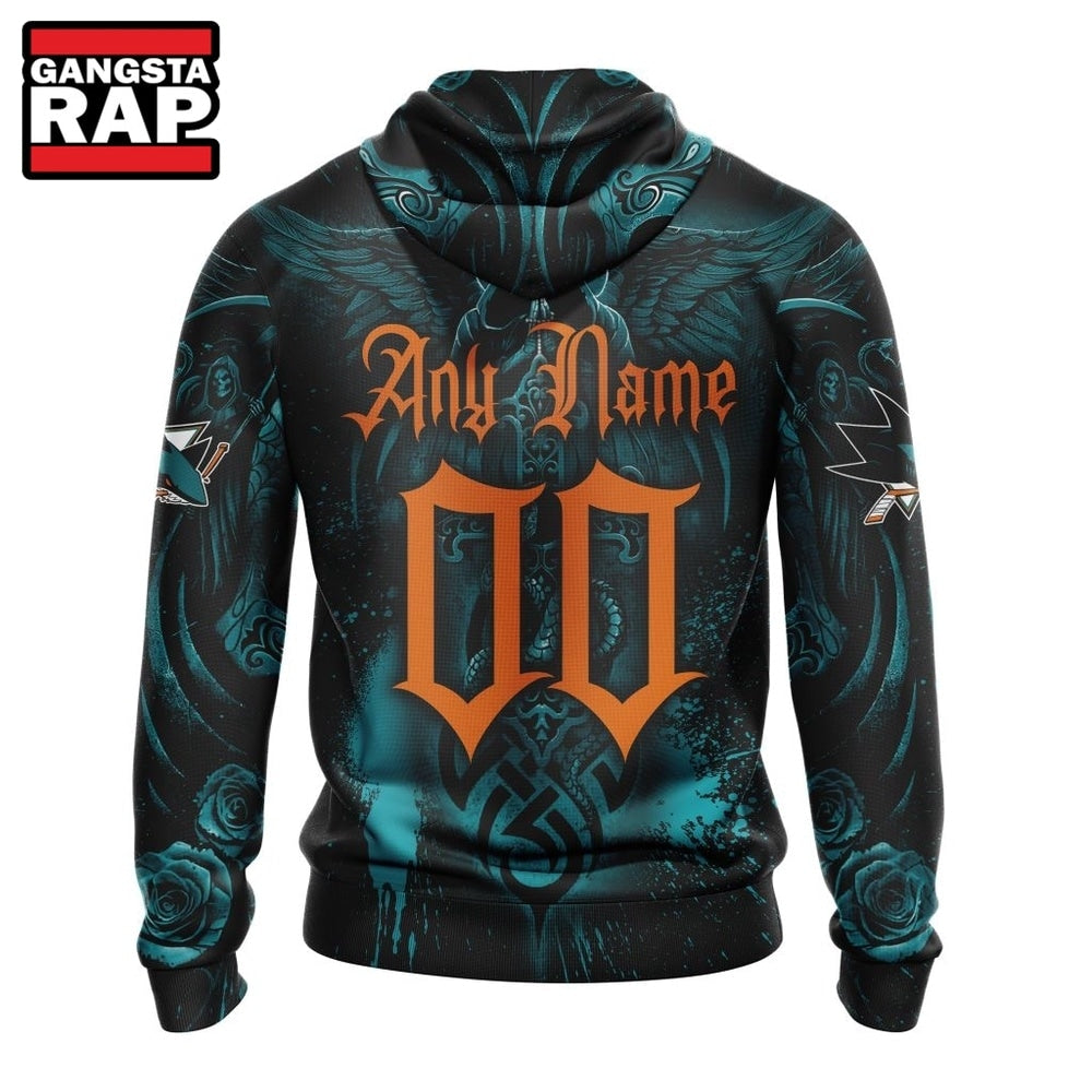 NHL San Jose Sharks Special Design Halloween With Skull Art Hoodie, T Shirt