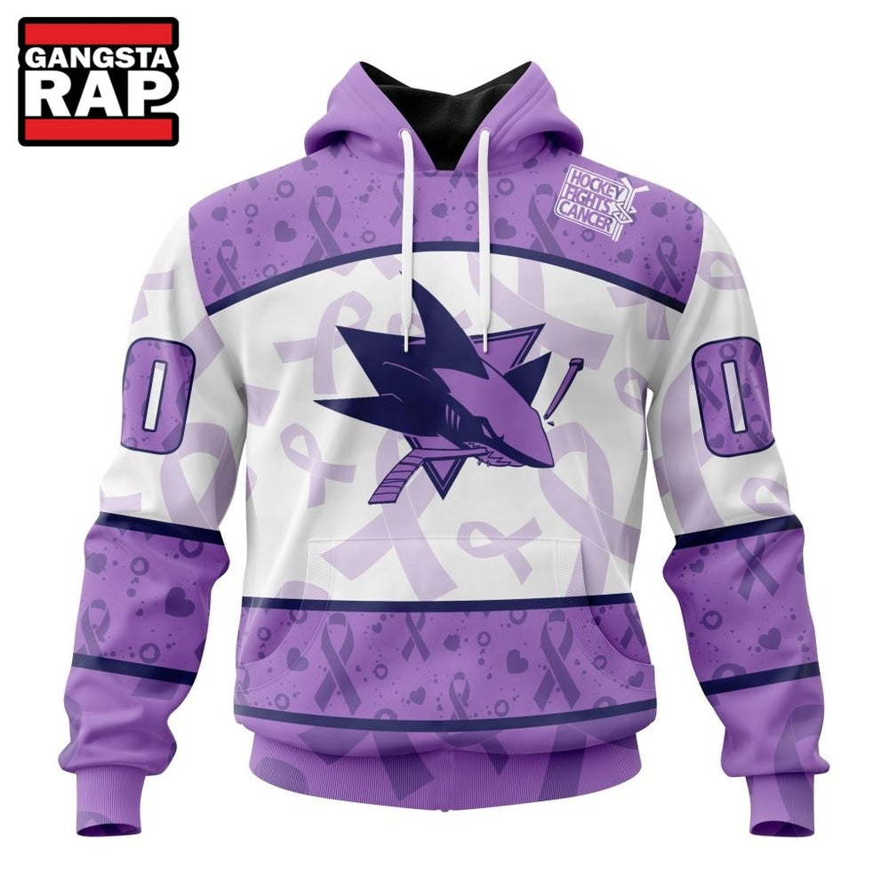 NHL San Jose Sharks Special Lavender Fight Cancer Hoodie, T Shirt