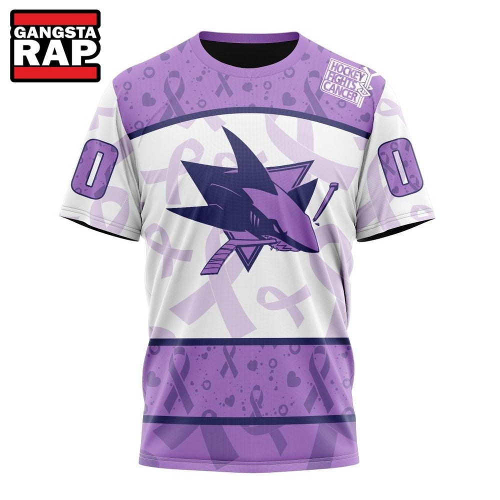 NHL San Jose Sharks Special Lavender Fight Cancer Hoodie, T Shirt