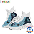 NHL Seattle Kraken Custom Name High Top Max Soul Shoes, Hockey Team Design Shoes Sneaker