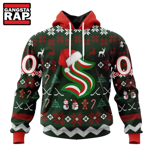 NHL Seattle Kraken Hockey Christmas Is Coming 2026 Hoodie, Hoodie T-Shirt