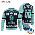 NHL Seattle Kraken Hockey Snow Christmas Ugly Sweater
