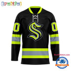 NHL Seattle Kraken Honoring Firefighters Lace Hockey Jersey