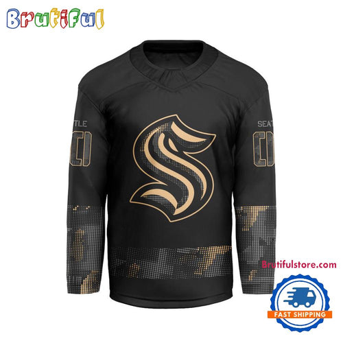 NHL Seattle Kraken Military Appreciation Design Hockey Jersey