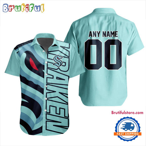 NHL Seattle Kraken New Design Hawaiian Shirt, Hockey Team Button Shirt
