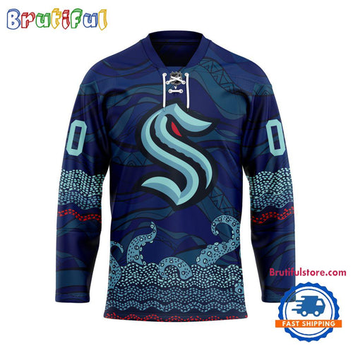 NHL Seattle Kraken Personalized Native American Hockey Jersey