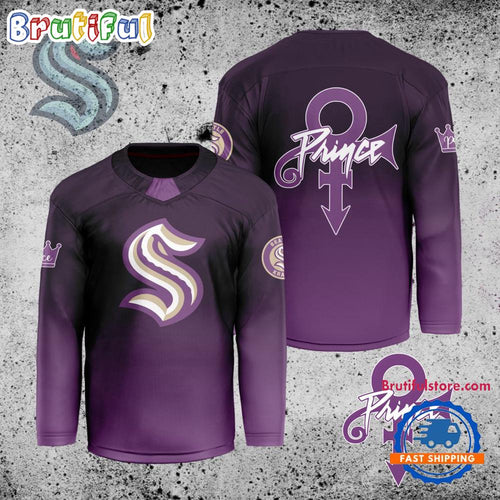 NHL Seattle Kraken Personalized Prince Night Hockey Jersey