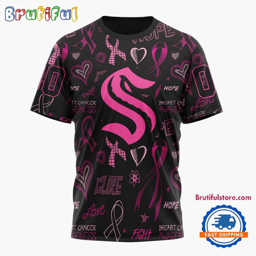 NHL Seattle Kraken Special Pink Breast Cancer Awareness New Design T Shirt