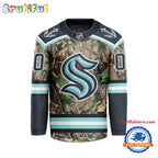 NHL Seattle Kraken Special Realtree Camo Hunting Hockey Jersey