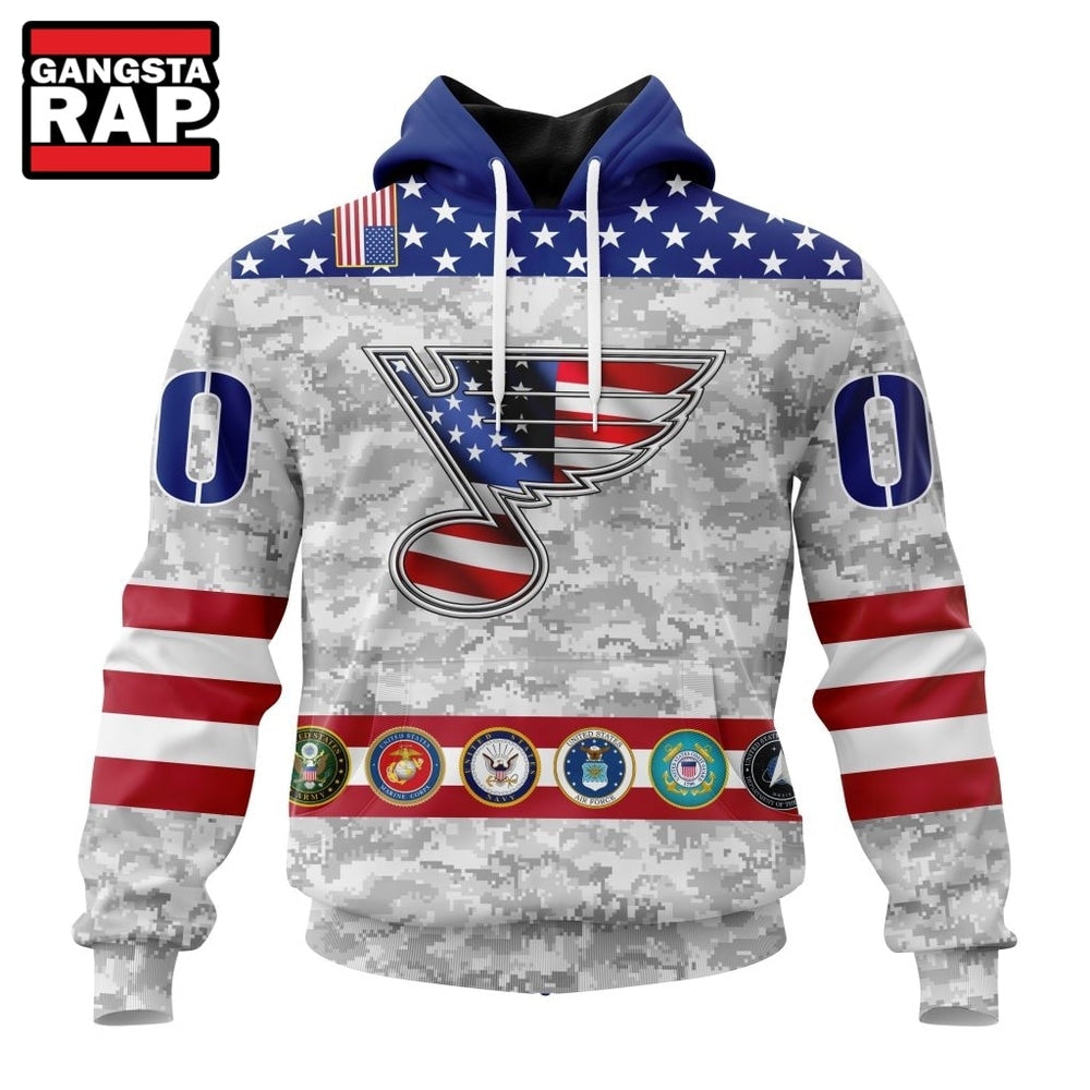 NHL St. Louis Blues Armed Forces Appreciation Design Hoodie, T Shirt