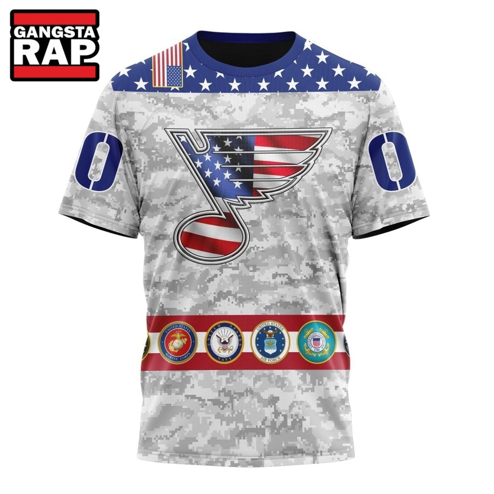 NHL St. Louis Blues Armed Forces Appreciation Design Hoodie, T Shirt