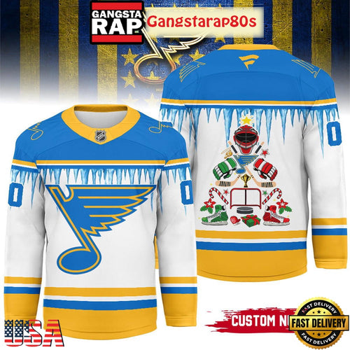 NHL St. Louis Blues Christmas New 2025 Custom Number Hockey Jersey