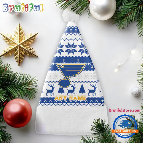 NHL St. Louis Blues Hockey Team Christmas Hat, Sport Santa Hats, Christmas Hat Gift